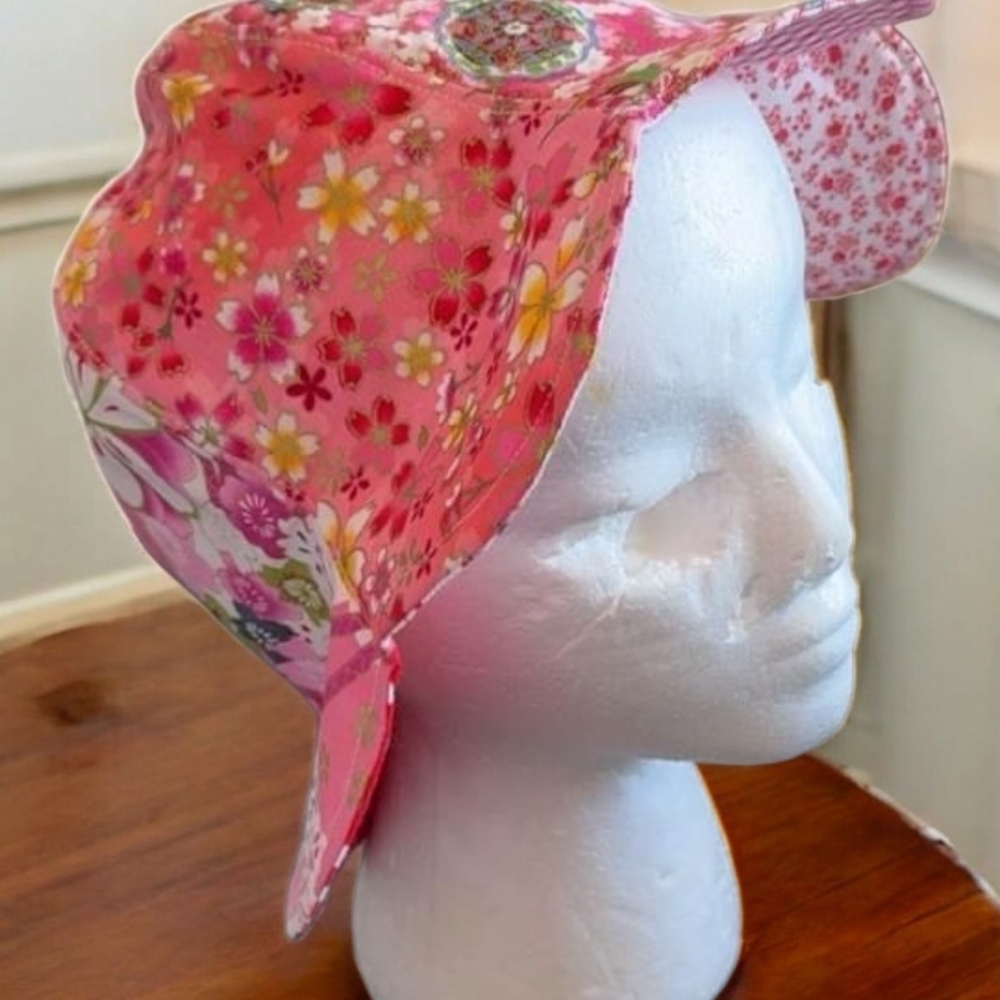 Floral Pink Kids' Sun Hat